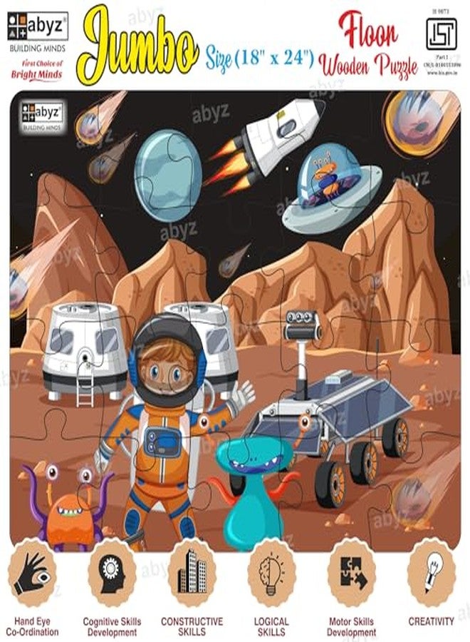 ABYZ Wooden Jigsaw Puzzle - Astronauts' Vision Playset for Fun Educational & Little Explorers, 20-Pieces Fun Games with Multicolor | Birthday Gift for (3 Plus Years) Age Kids. - Image 4